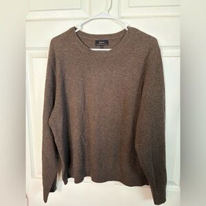 Quince Brown Crewneck 100 percent Mongolian Cashmere Crew Neck